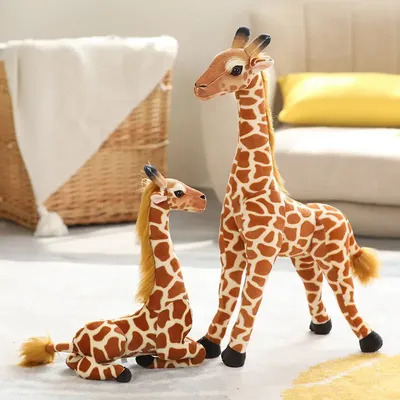Real Life Giraffe Plush Toys High Quality Stuffed Animals Dolls Soft Room Decor35-60cm Kids Baby