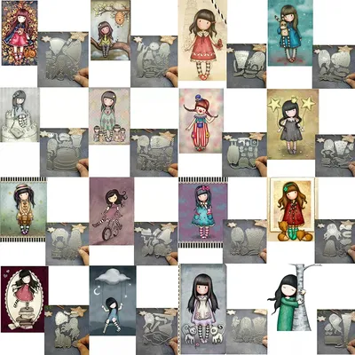 Character Metal Cutting Die is Suitable For Christmas DIY Scrapbook Album 3D Greeting Card