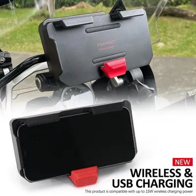 For BMW R1250GS ADV Wireless Charge Mobile Phone Navigation Bracket F900GS R1250 GS Motorcycle