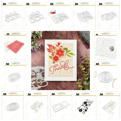 New Blooms Hoopla Round Inserts Metal Cutting Dies Clear Stamps Stencil for 2023 Scrapbook Diary