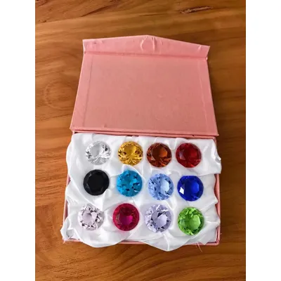 A Box of Colors Glass Giant Crystal Diamond Paperweight Table Decor DIY Jewelry Craft Home Wedding
