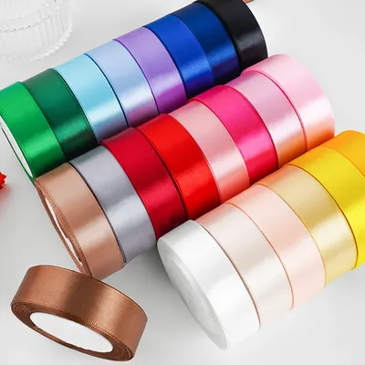 2.5cm Satin Ribbon 22Meters/Roll Christmas Halloween Wedding Birthday Party Gift Box Cake Wrapping