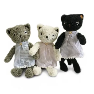Kawaii Cats Plush Dolls Dressing Cat Stuffed Animals Plush Soft Toys for Girlfriend Girls Birthday