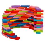 Empowering Education 120 Piece Wooden Dominoes Set For Adults&Kids Bulk Set Toy Train Dominos Tile&Board Set Game Dominos Racks Sets Building Family Game Party Favorite Box