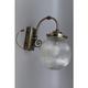 Vintage Style Gooseneck Wall Light Sconce Industrial Globe Glass Ribbed Shade Brand New!