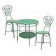 NRNQMTFZ Portable Bistro Table & Chair Set,3-Piece Outdoor Wrought Iron Chairs and Table Patio Dining Furniture Set,for Balcony, Backyard, Poolside, Porch