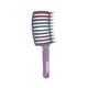 Boar Bristles Detangling Hair Brush Curved Vented Hairbrush for Adult Kids Long Curly Thick Wet Dry Hair Styling Smoothing Quick Drying Massage Gradient Purple