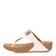 FitFlop Women's Lulu Jewel-Deluxe Leather Toe-Post Sandals Wedge, Urban White, 5 UK