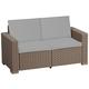 SAPPHIRE Keter Garden Furniture 2 3 4 Seater Rattan Patio Set Allibert Lounger Set Sofa Chairs Replacement Cushion Pads(FURNITURE NOT INCLUDED ONLY CUSHION) (4 PC Grey 2 Seater)
