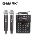 Mixer audio con microfono G-MARK Studio 6 Console DJ portatile Bluetooth + schede di missaggio interfaccia USB 48V per live