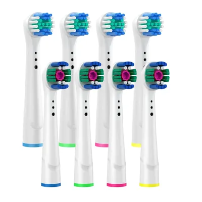 8 Stück Zahnbürsten köpfe für braun oral b Bürste weiß Zähne aufsatz Ersatz bürsten köpfe Düsen für orale b