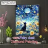 Black Cat 100% Fairy Dust Diamond Painting Art Crafts Diamond ricamo Set Stitch AB Diamond Art