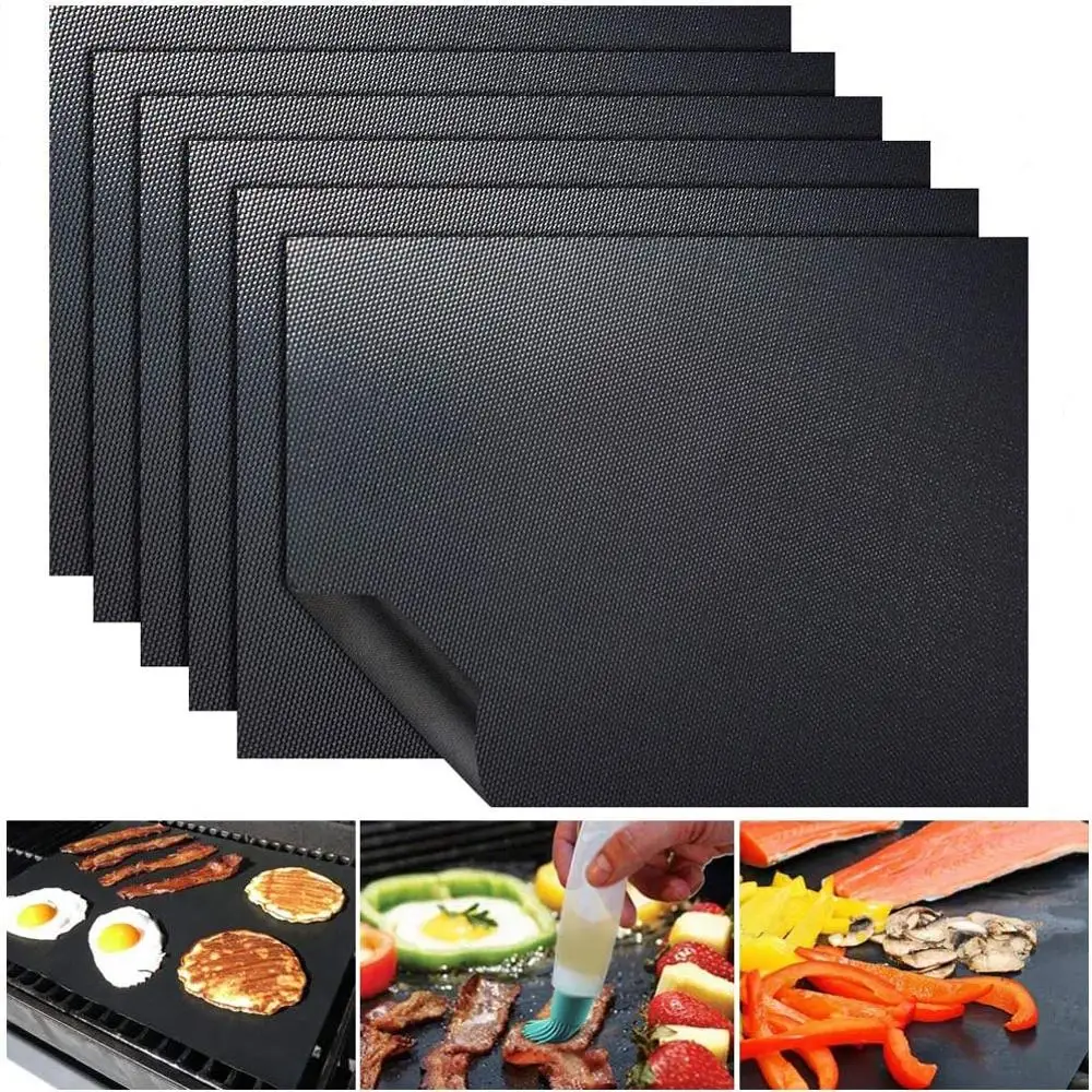 BBQ Grill Matte Grill Outdoor Backen Antihaft-Pad Wiederverwendbare Kochplatte 40 * 33 cm für Party PTFE Grill Matte Zubehör Image