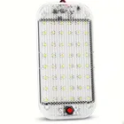 Plafoniera universale Lampada da interno per auto luminosa con interruttore ON/OFF 48 LED Luce di cupola interna per camion a scatole, camper, barche, camper