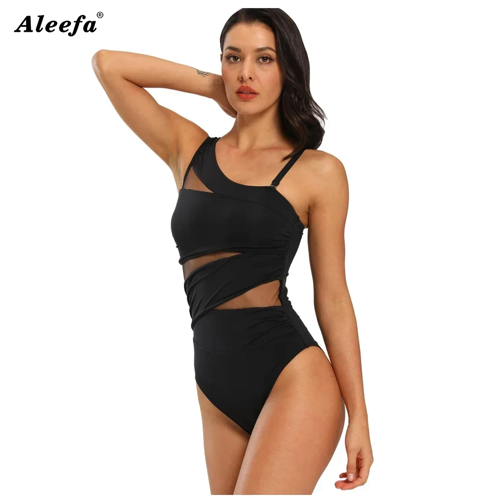Einteiliger Badeanzug für Damen und Mädchen, Bauchkontrolle, Badebekleidung, Netz-Monokini, Badeanzüge für Damen, Bikini Image