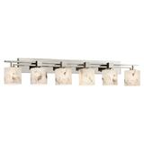 Justice Design Group Aero LumenAria 6 Light Wall Sconce in Gray | 9.75 H x 56 W x 5.25 D in | Wayfair FAL-8706-15-CROM