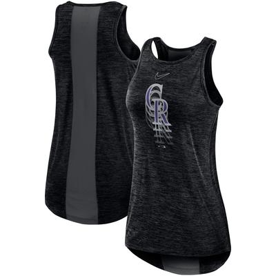 Nike Damen Colorado Rockies Logo Fade High Neck Performance Tanktop in Schwarz Image