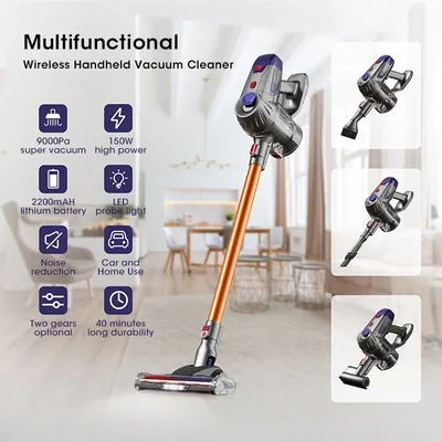 110V-240V Cordless Vacuum Cleaner True 10kPa 150W Remove Dust Hair Mites Fines Korea Turkey
