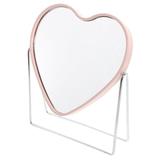 Gold Decor Handheld Mirror Heart Mirror Stand Mirror Desktop Square Mirror Vanity Mirror Pp Plastic Iron Frame Student