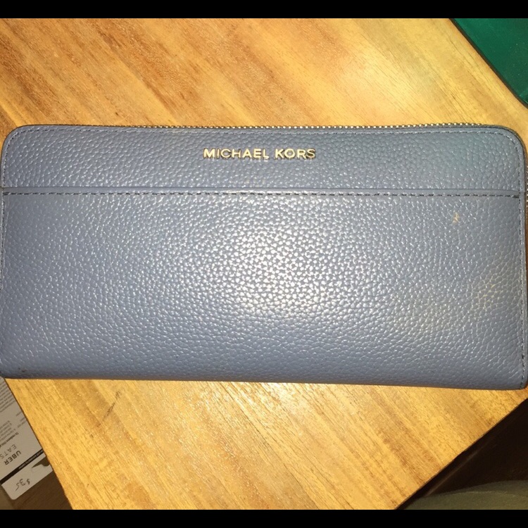 Michael Kors Bags | Baby Blue Mk Full Sized Wallet | Color: Blue | Size: Os