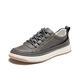 MOEIDO Men's Lace-Ups Men Shoes Autumn Low-Cut Anti-Skid Retro Male Sneakers Wild Thick Bottom Casual Shoes for Men (Color : Gray, Size : 9)