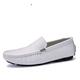MOEIDO Men's Lace-Ups Genuine Leather Men Shoes Soft Loafers Brand Men Flats Comfy Driving Shoes (Color : White, Size : 11)