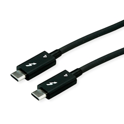 ROLINE Thunderbolt™ 4 Kabel, C-C, ST/ST, 8K UHD-2, 40Gbit/s, 100W, passiv, schwarz, 1 m Image