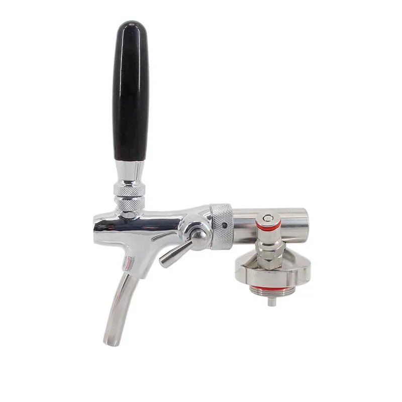 Ball Lock Edelstahl Mini Fass Bier Speer mit EU Flow Control Bier Wasserhahn Umfassen 30cm Silikon Schlauch Image