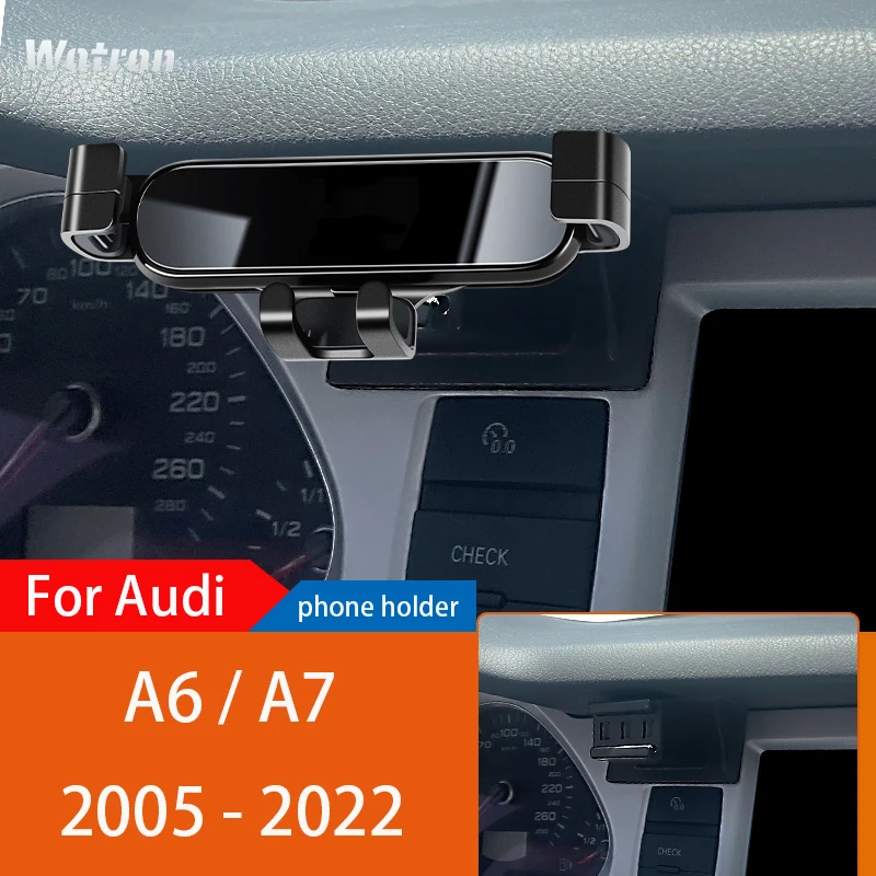 Auto Telefon Halter Mobile Halterung Ständer Für Audi A6 C6 C7 C8 2005-2023 Einstellbare GPS Spezielle Navigation halterung Zubehör Image