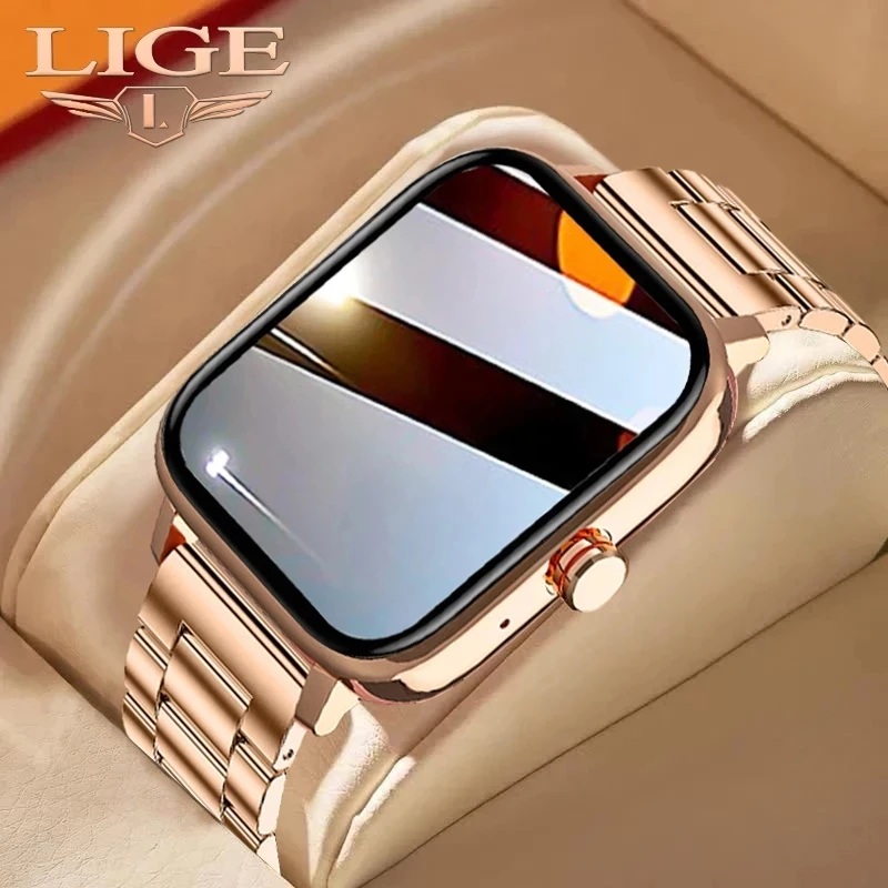 Lige neue Bluetooth-Anruf Smartwatch Männer 1,69 Zoll Full-Touch-Sport-Fitness-Uhr Herzfrequenz wasserdichte Männer Smartwatch Frauen Image
