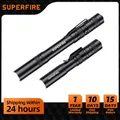 SUPERFIRE-Mini lampe de poche LED X18, petite torche à clip, lanterne d'urgence, stylo de poche,