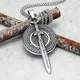 Damokles – collier avec épée en acier inoxydable pour hommes pendentif de la grèce antique chaîne