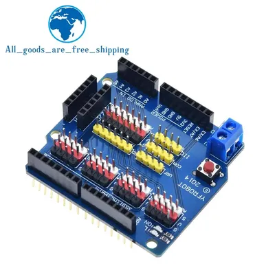 TZT V5 Sensor Shield Expansion Board Shield For Arduino UNO R3 V5.0 Electronic Module Sensor Shield
