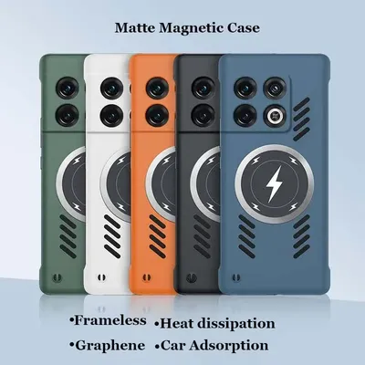 Frameless Heat dissipation Magnetic PC Case For OnePlus 13 13R 12 12R 11 11R 10T 10R 9 9R 9RT Pro