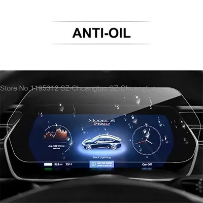 Tempered Glass Screen Protector For Tesla Mode S Model X 2017-2021 Instrument Panel Anti Scratch
