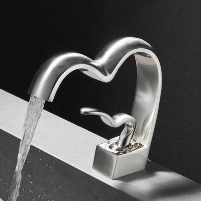 Bathroom Sink Faucet - Waterfall Electroplated Centerset Single Handle One HoleBath Taps