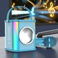 Vfedsrsge Bluetooth Speakers Portable Wireless Loudest Portable Karaoke Colorful Light Wireless Speakers K-song with Microphone 15W High Power HiFi Stereo Sound Subwoofer 4000mA Large Battery Blue
