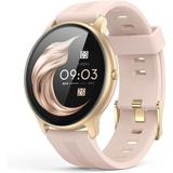Smart Watch for Women Smartwatch for Android and iOS Phones IP68 Waterproof Activity Tracker with Full Touch Color Screen Heart Rate Monitor Pedometer Sleep Monitor Pink