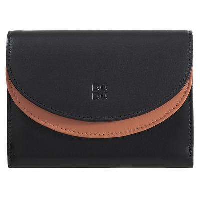 DuDu Geldbörse RFID Leder 13 cm schwarz Schwarz Damen Image
