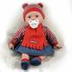 (Girl Doll) The Magic Toy Shop 16" Lifelike Sleeping Soft Body Baby Girl & Boy Doll with Freckles Sounds