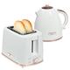 HOMCOM Kettle and Toaster Set 1.7L Fast Boil Kettle & 2 Slice Toaster Set White