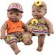 The Magic Toy Shop Anatomically Correct Black Dark Skin Twin Dolls Ethnic African Baby Doll Twins