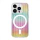 YOGISU Corrugated Pattern Case For iPhone 15 14 13 Pro Max Magnetic Wireless Charge Soft Silicone Cover Cases,Magnetic Laser 4,for iphone 14