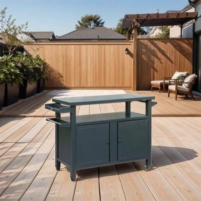 Aluminum Outdoor Storage Cabinet with Universal Wheels