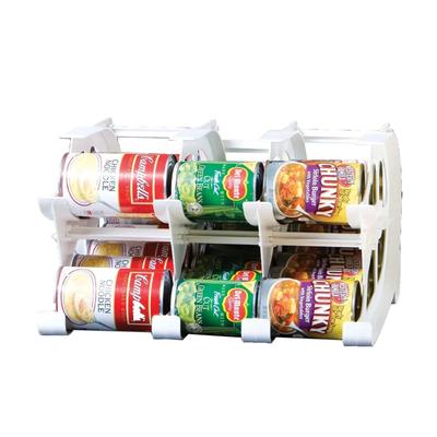 FIFO Countertop Mini Can Tracker Holds 30 Standard 10 to 24 Oz Can Sizes, White