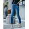 Jeans elasticizzati a matita da donna Jeans Skinny Vintage blu da donna Leggings Slim Fit pantaloni