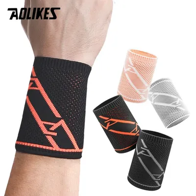 AOLIKES-Manchon de soutien de poignet élastique et respirant attelle de compression en tissu pour
