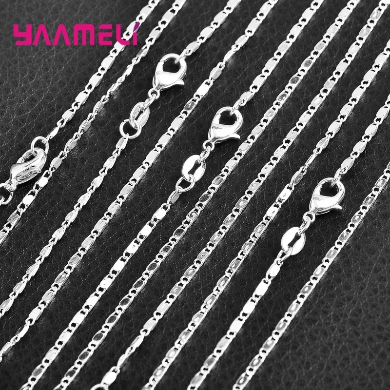 5 Stück Großhandel 925 Sterling Silber Schmuck Halskette 15 Arten solide Schlangen kette Halskette für Männer Frauen Party Schmuck Geschenk