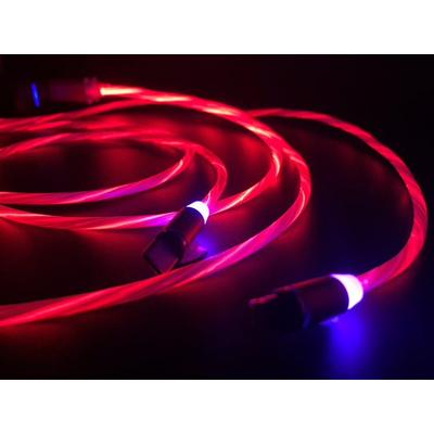 Jaspertronics™ Flowing LED Charging Cables with Quick Disconnect Magnetic Tips for Smart Phones, Tablets, and More!
