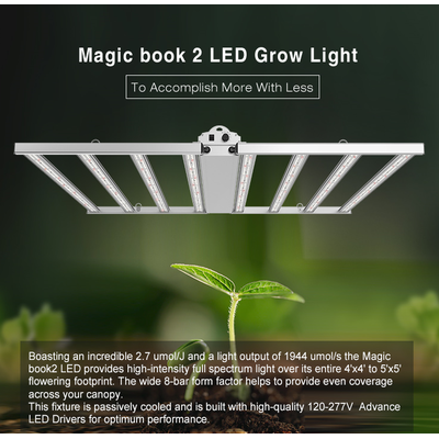 Jaspertronics™ Foldable & Dimmable 800W 8 Bar Cannabis LED Grow Light - Yield More!
